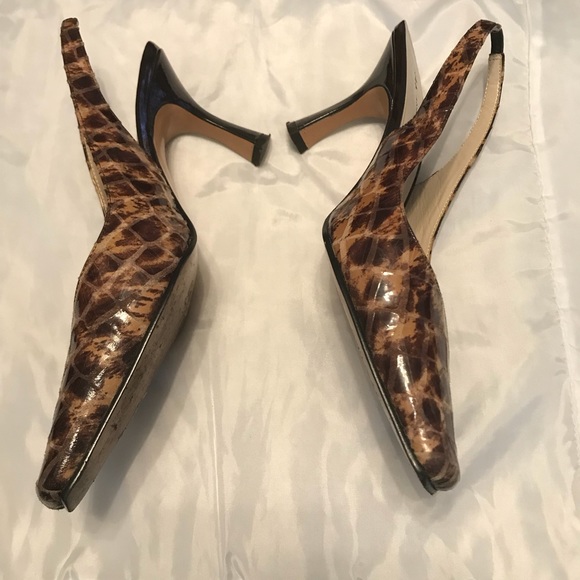 Patent leather sling back heels - Picture 2 of 5